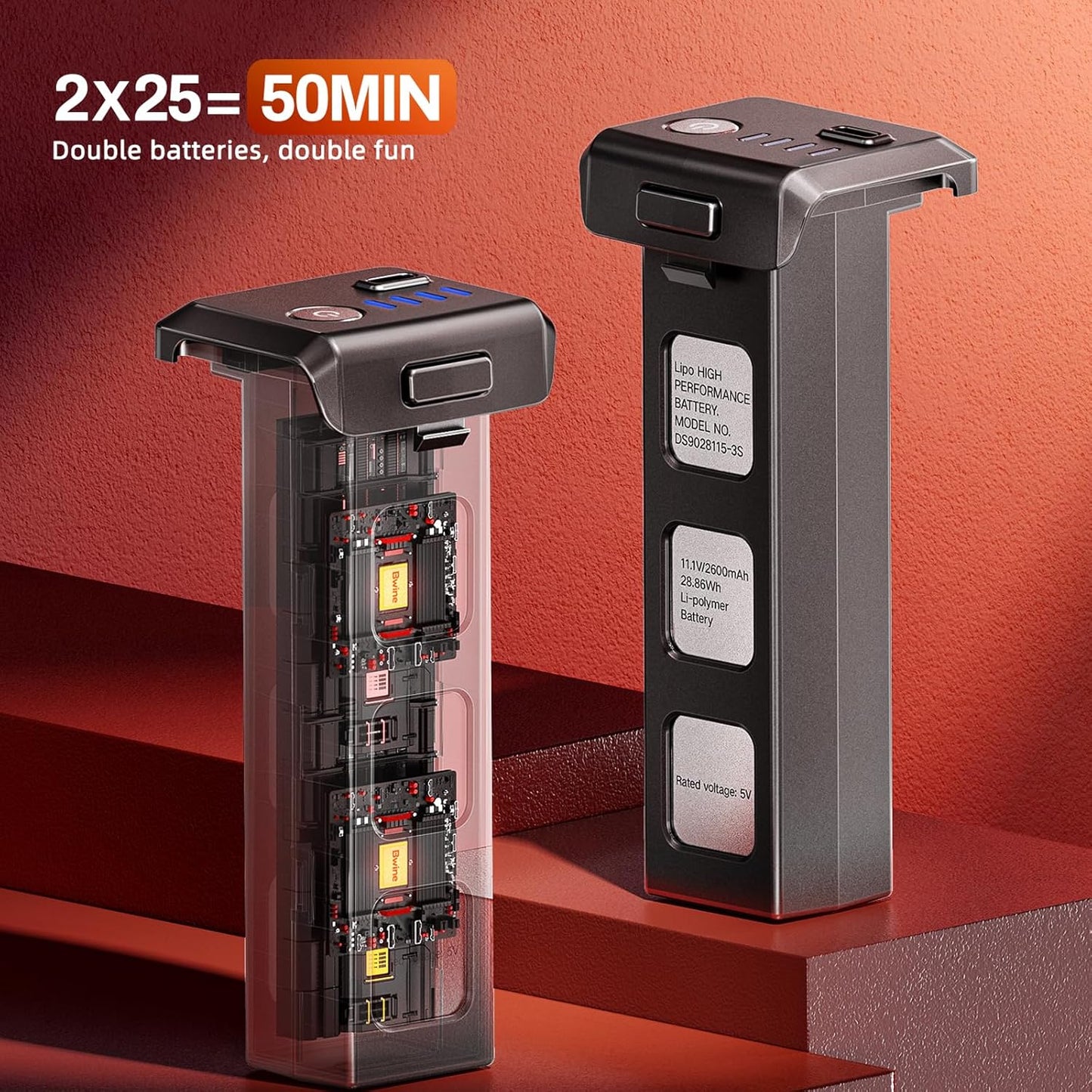 Adult-specific camera drone with 4K UHD aerial photography, 3-axis gimbal, 10,000-foot control, 3 batteries for 75 minutes of flight time, and GPS tracking