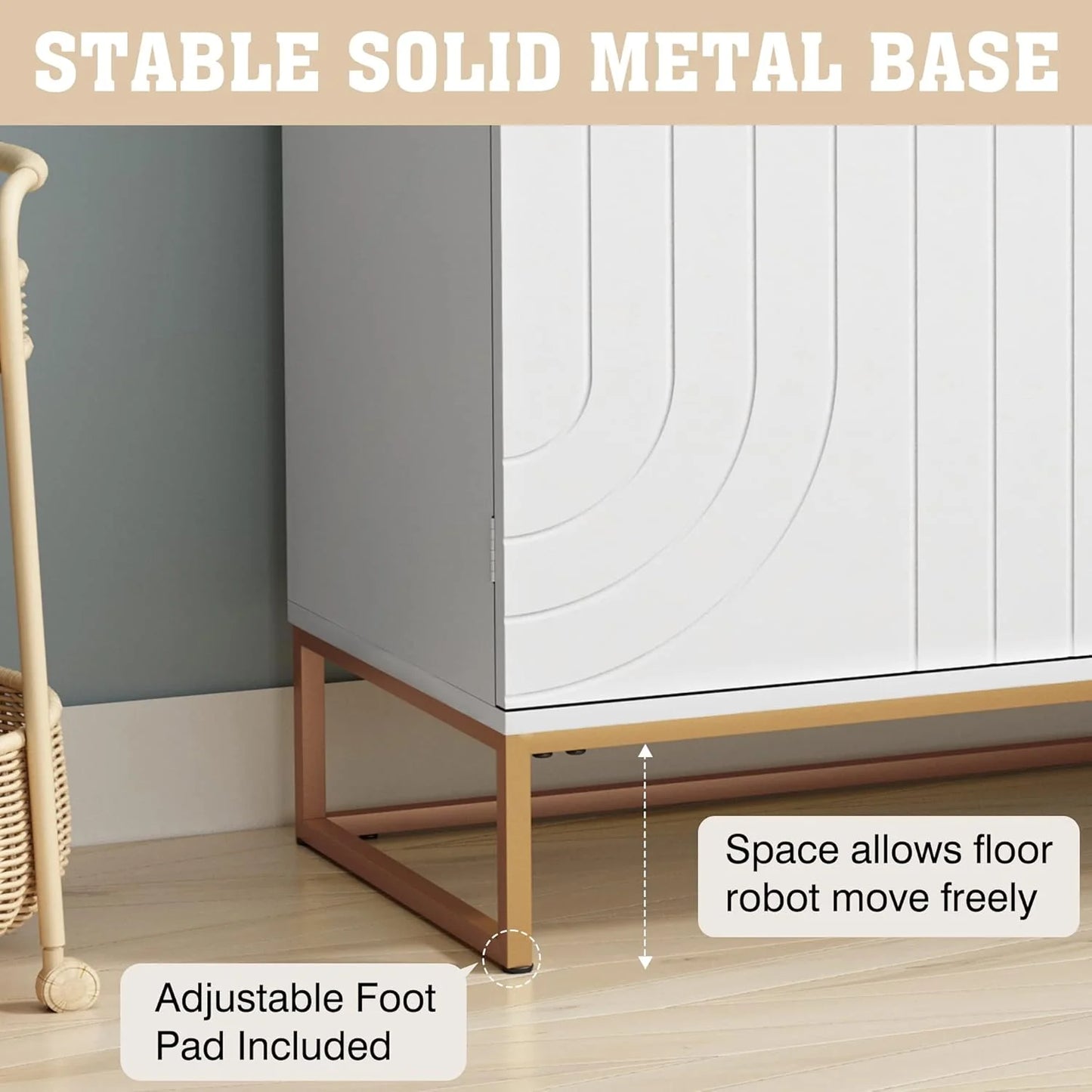 Accent Wood Grain Cabinet with 2 Doors