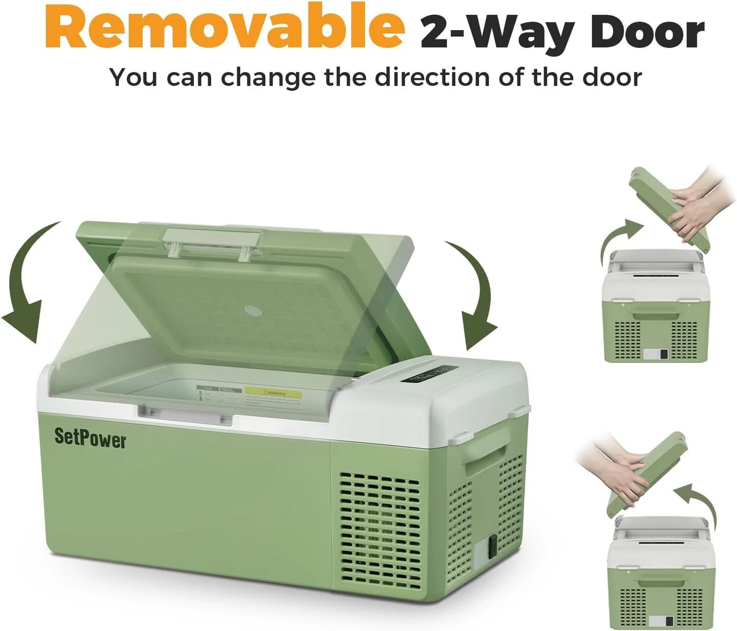 12V Refrigerator 21 Quart Portable Freezer 50 Hours Keep Cool,Electric Cooler for Vehicles Car Refrigerator 12V Portable Fridge for Car Camping Truck Van RV SUV Road Trip Travel RF20