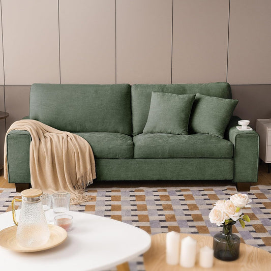 DOPEDIO living room double sofa, chenille lounge chair, removable, solid wood frame