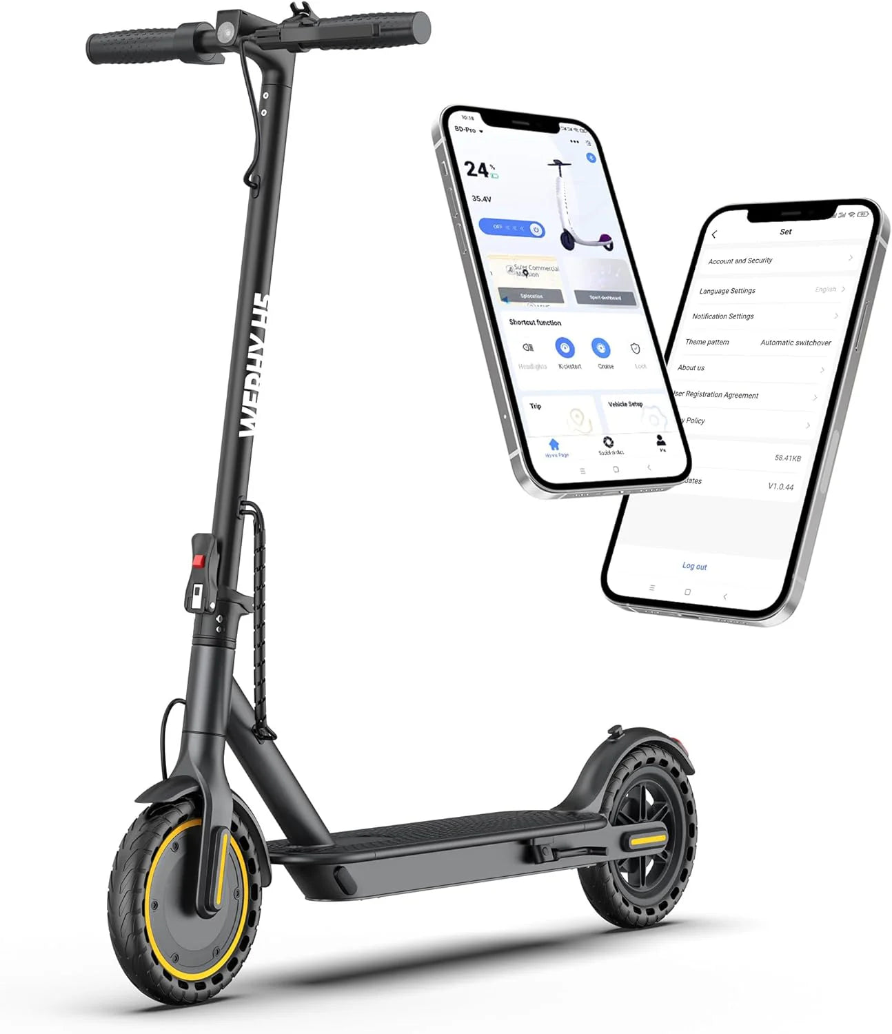 Electric Scooter, 350W/500W Motor, Top Speed 19/22 mph, Max 16/23/28Miles Ranges, Foldable E Scooter for Adults