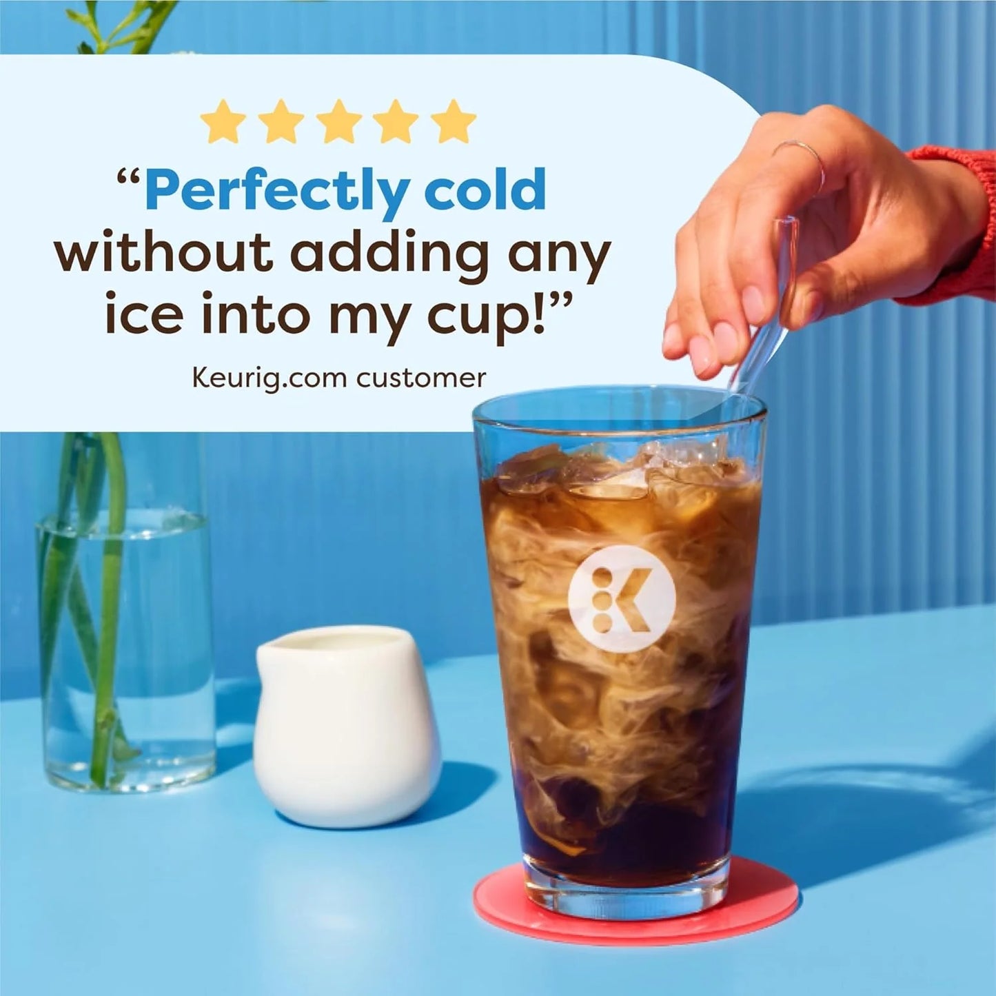 K-Brew+Chill Iced and Hot Single-Cup Coffee Maker with 70-ounce Removable Water Tank