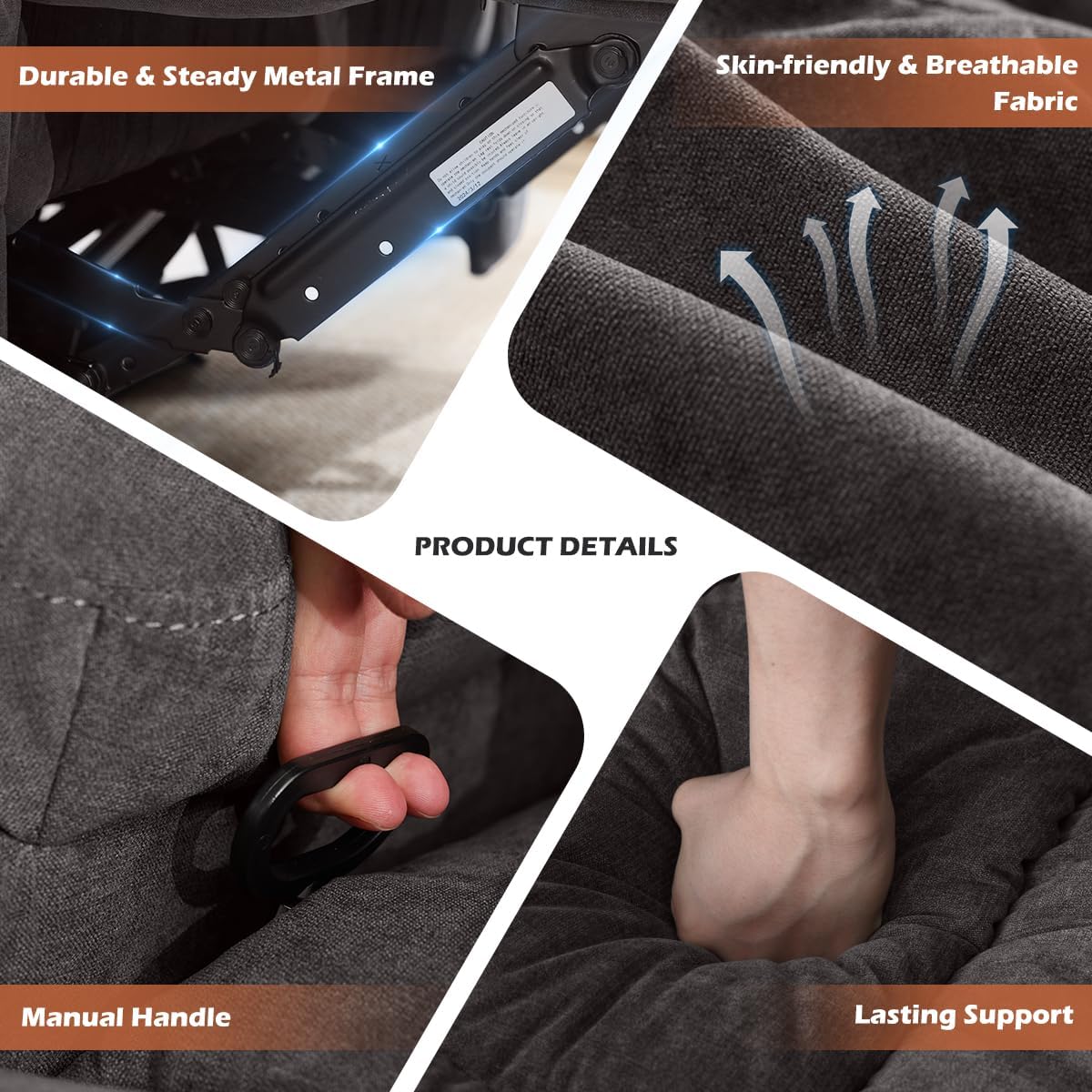 Recliner Loveseat with Cup Holders for Living Room