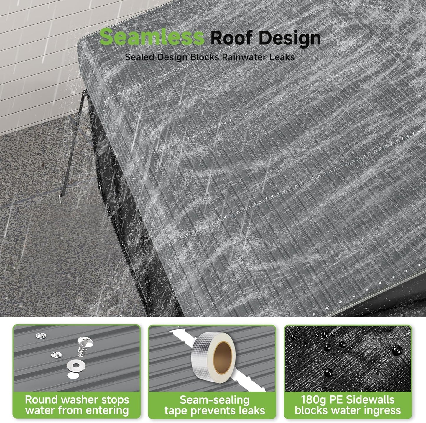 10'x15' Heavy Duty Metal Carport, Outdoor Garage Car Shelter Shade with Heavier Frame