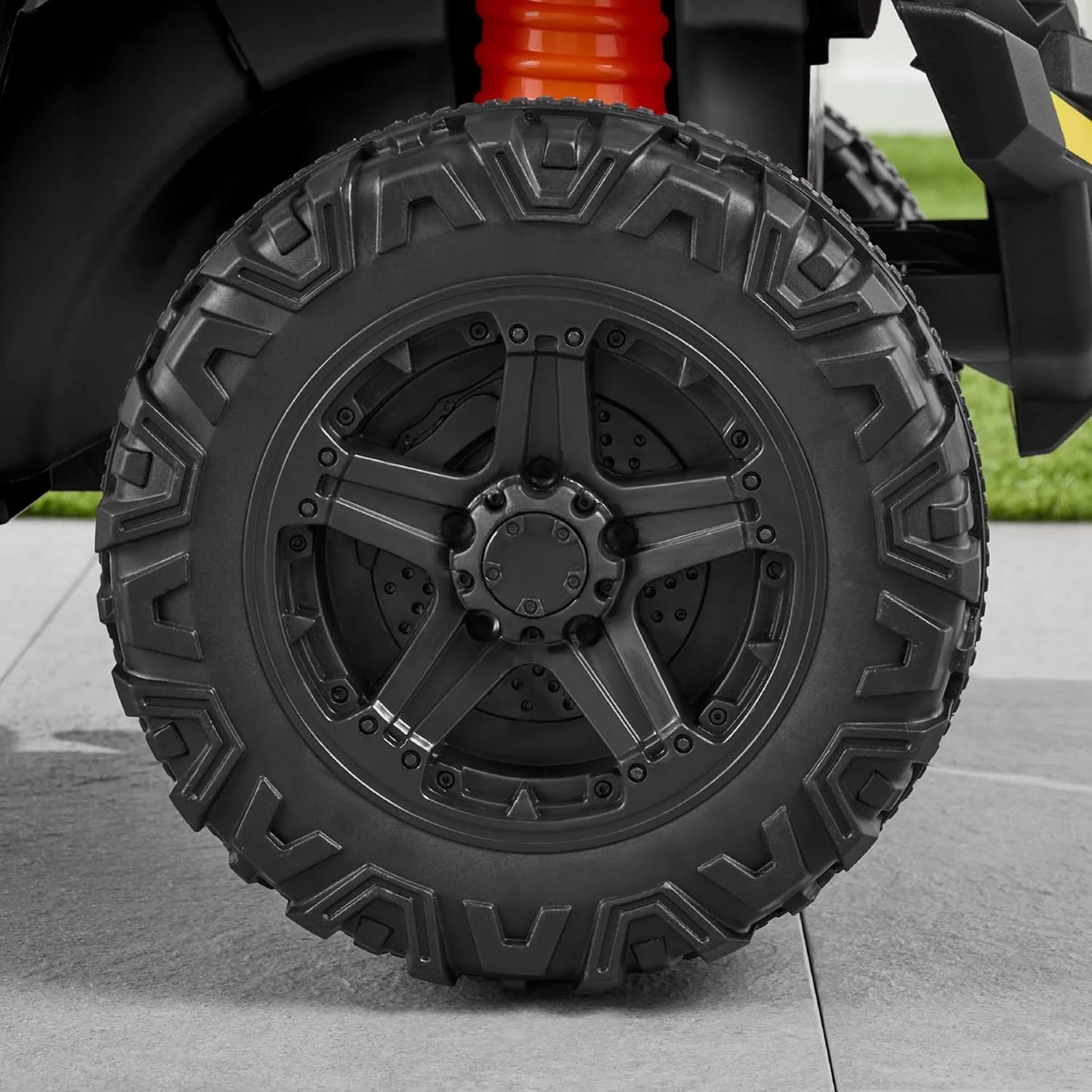 Children's black UTV electric children's car