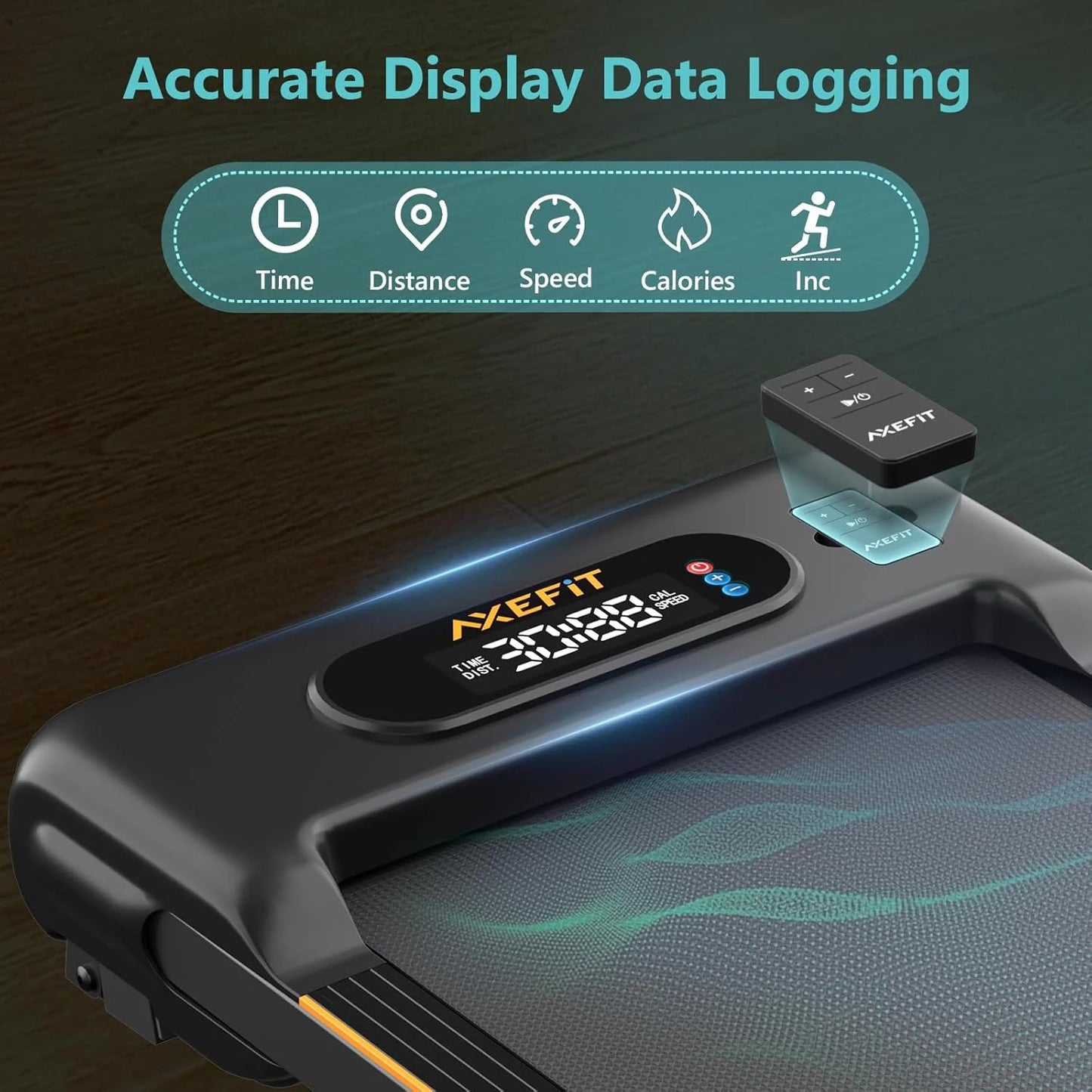 2.5 HP Portable Treadmill with Inclined Walking Pad, Panel and Remote, 4-in-1 Walking Treadmill, 265 lb Capacity