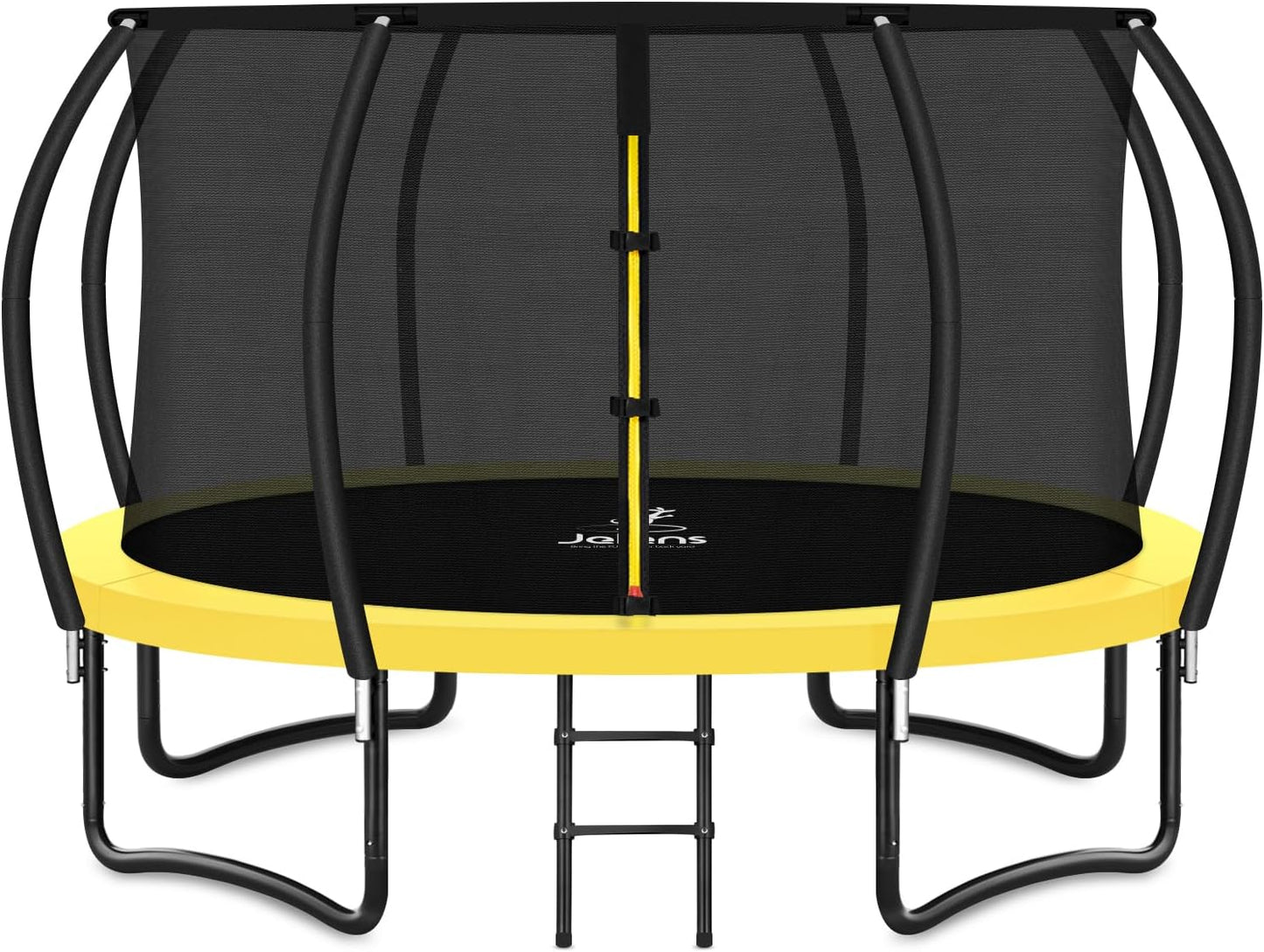 Trampoline 8FT 10FT 12FT 14FT 16FT, Recreational Trampolines with Enclosure Net and Ladder, Outdoor Anti-Rust Trampolines for Kids and Adults, ASTM Approved