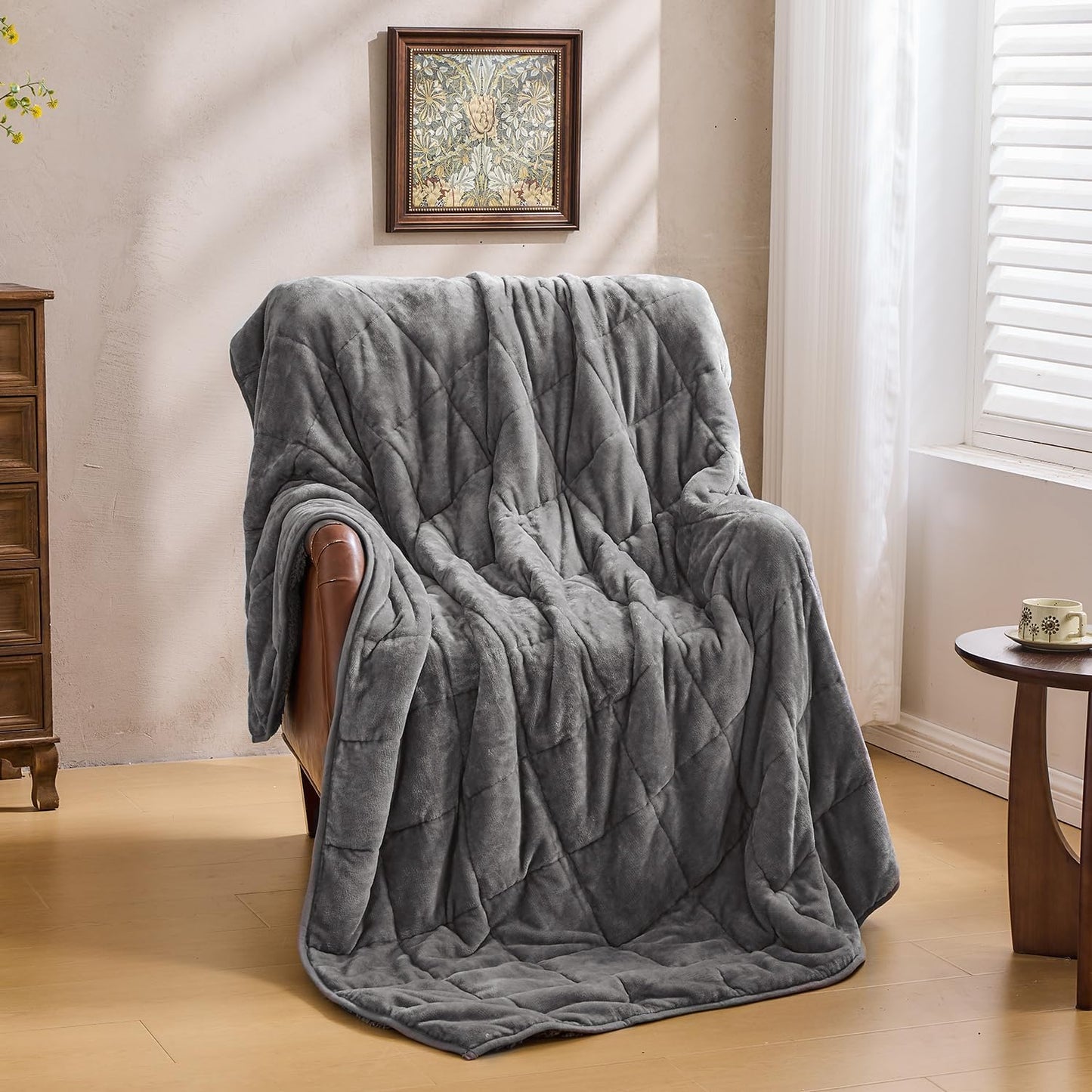 Sherpa Fleece Weighted Blanket 15 lbs 60"x 80"