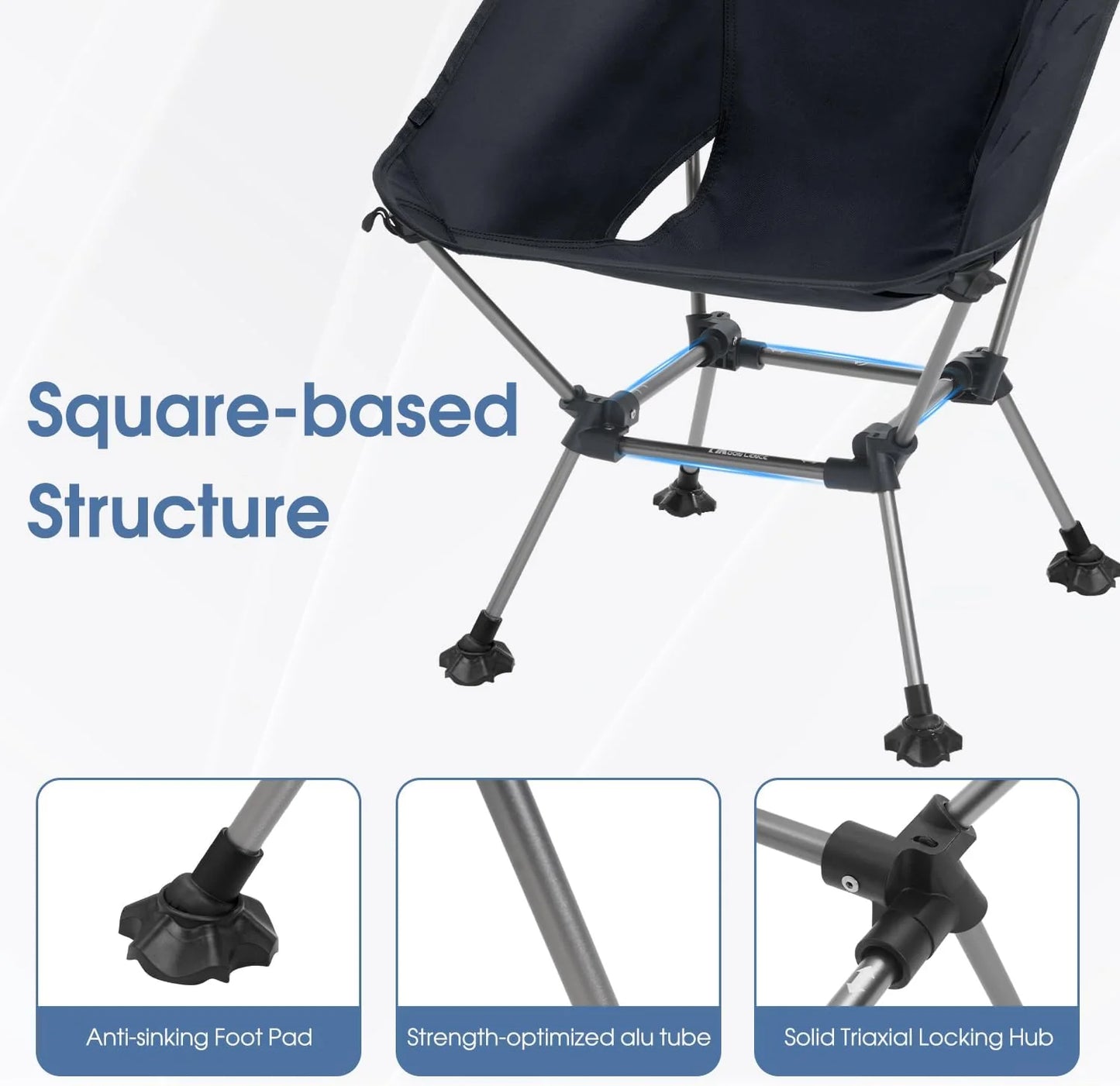 Portable Camping Chair Plus Folding Chair for Backpacking and Hiking