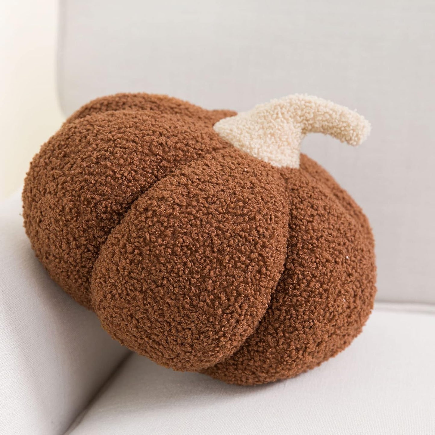 Teddy Fleece Pumpkin Throw Pillows