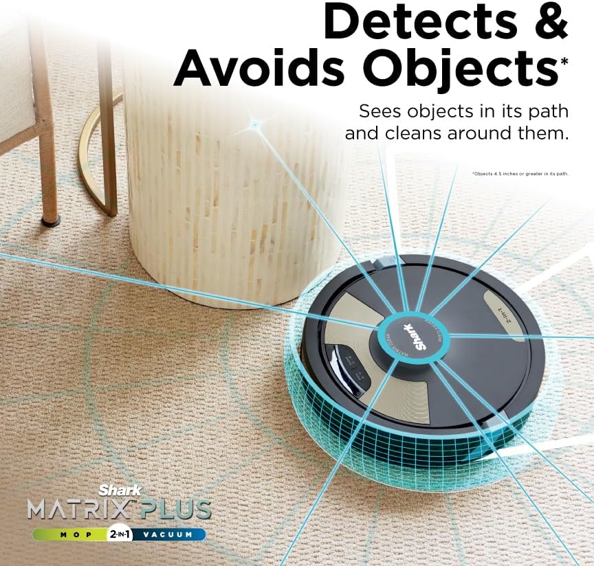 Robot Vacuum & Mop Combo, Powerful Suction, Matrix Plus, 60-Day Debris Capacity, HEPA Bagless Self Empty Base, Sonic Mopping, Home Mapping for Pet Hair - Carpets & Hardfloor, AV2610WA