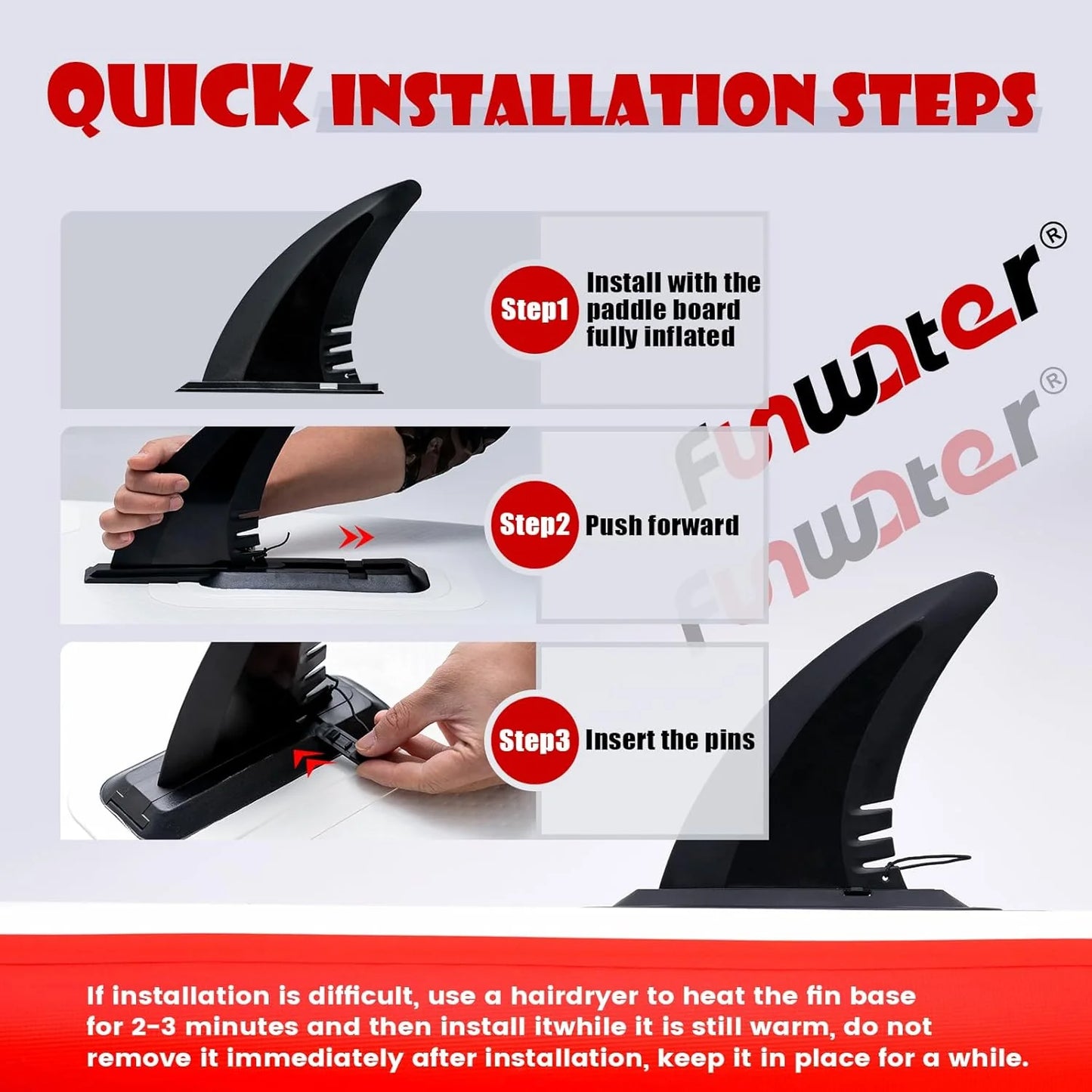 FunWater Inflatable Stand Up Paddle Board with Premium SUP Paddle Accessories, Non-Slip EVA Deck, 11'/10'6' Paddle