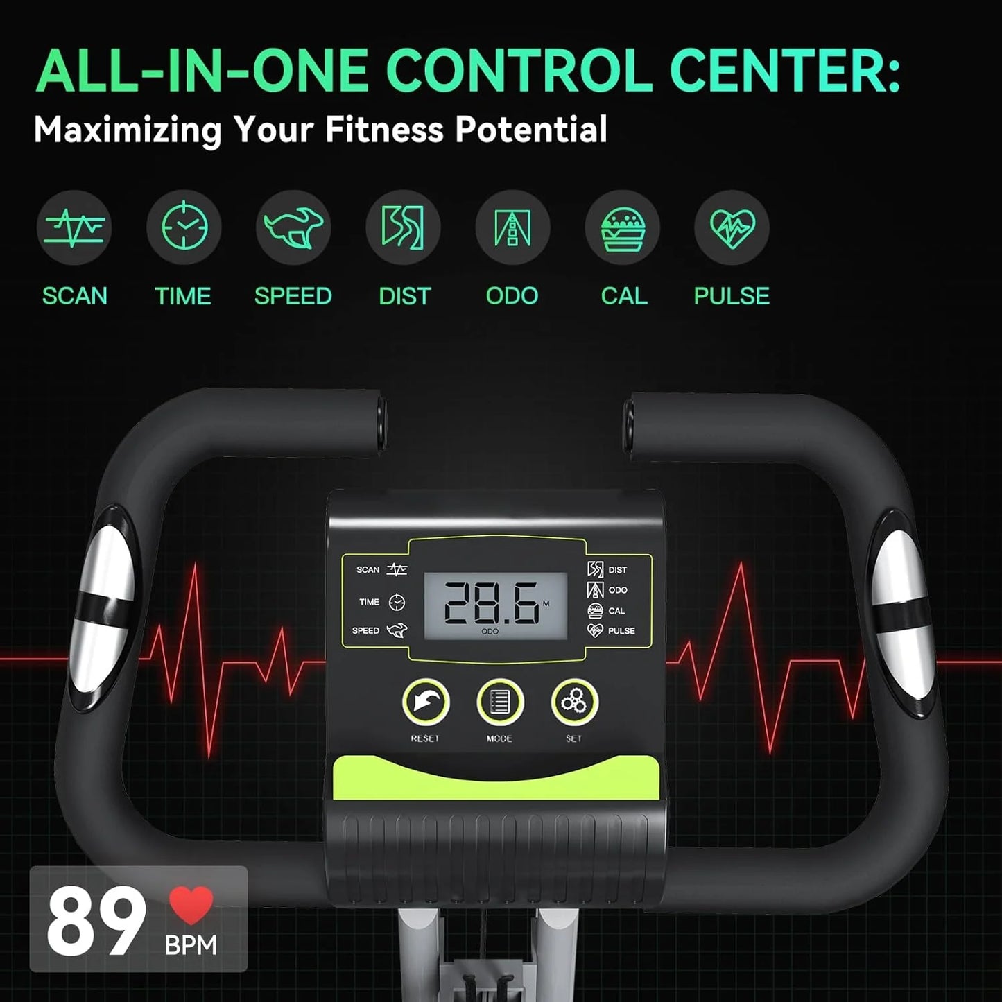 Foldable Exercise Bike Stationary Bikes for Home, 5 IN 1 Indoor Workout Bike, Cycling Bike with 16-Level Quiet Magnetic Resistance, 6.6 LBS Flywheel and 300LBS Capacity, 2025 Designed 817 X-bike