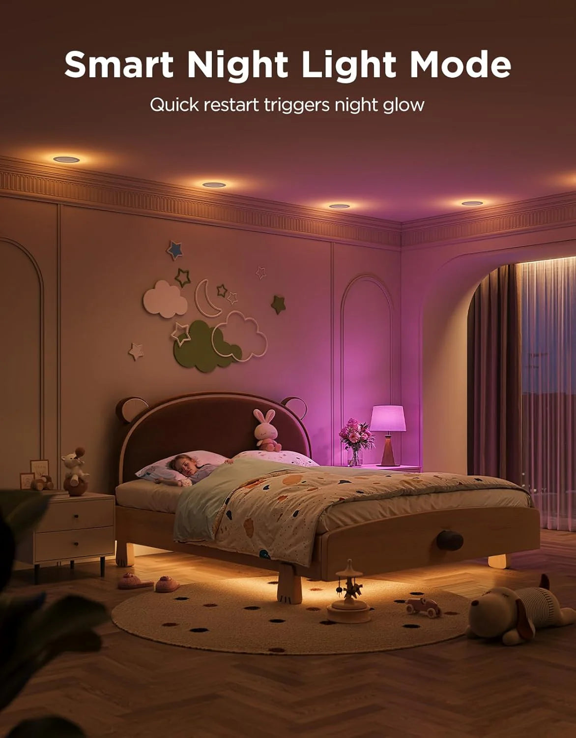 Smart Recessed Lighting 6" Dimmable 1100LM Canless Downlight with Junction Box