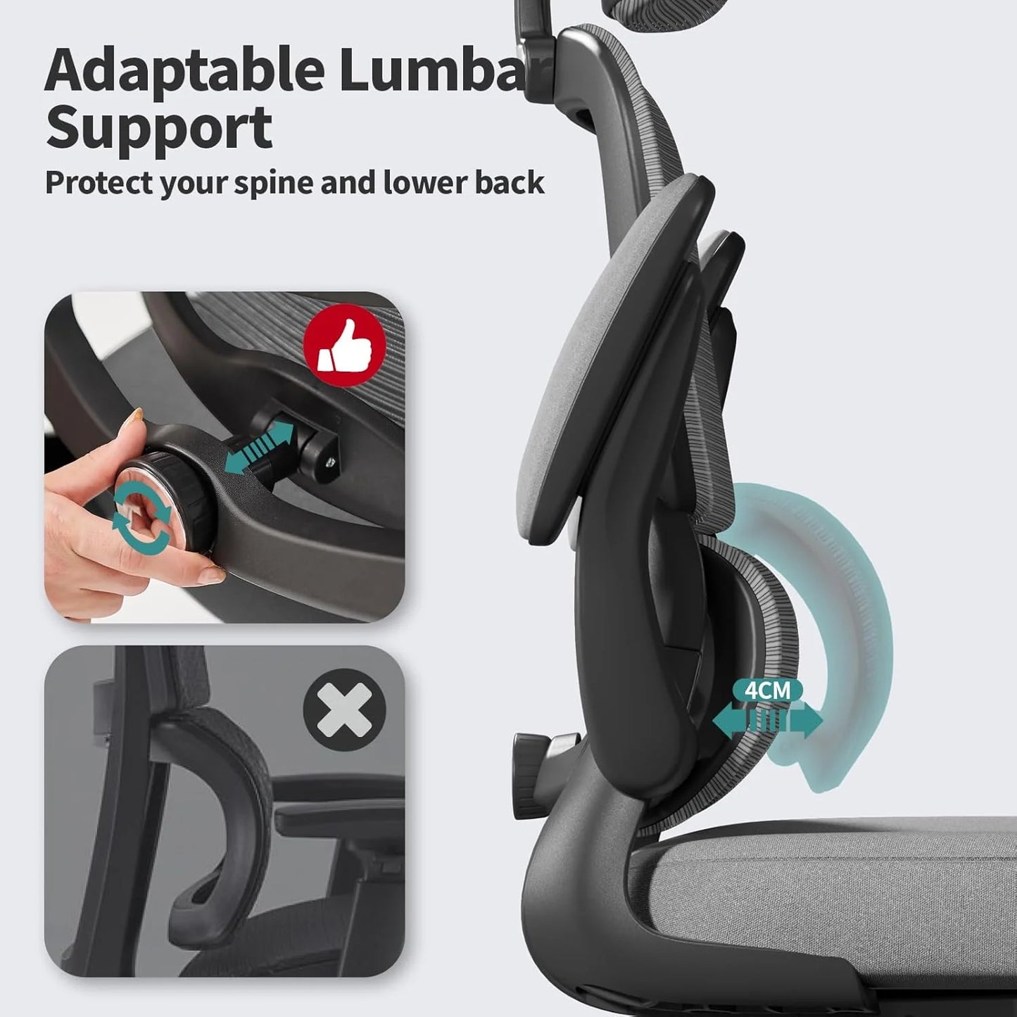 TRALT Office Chair Ergonomic Desk Chair 330 lbs Home Gaming Chair with Wheels