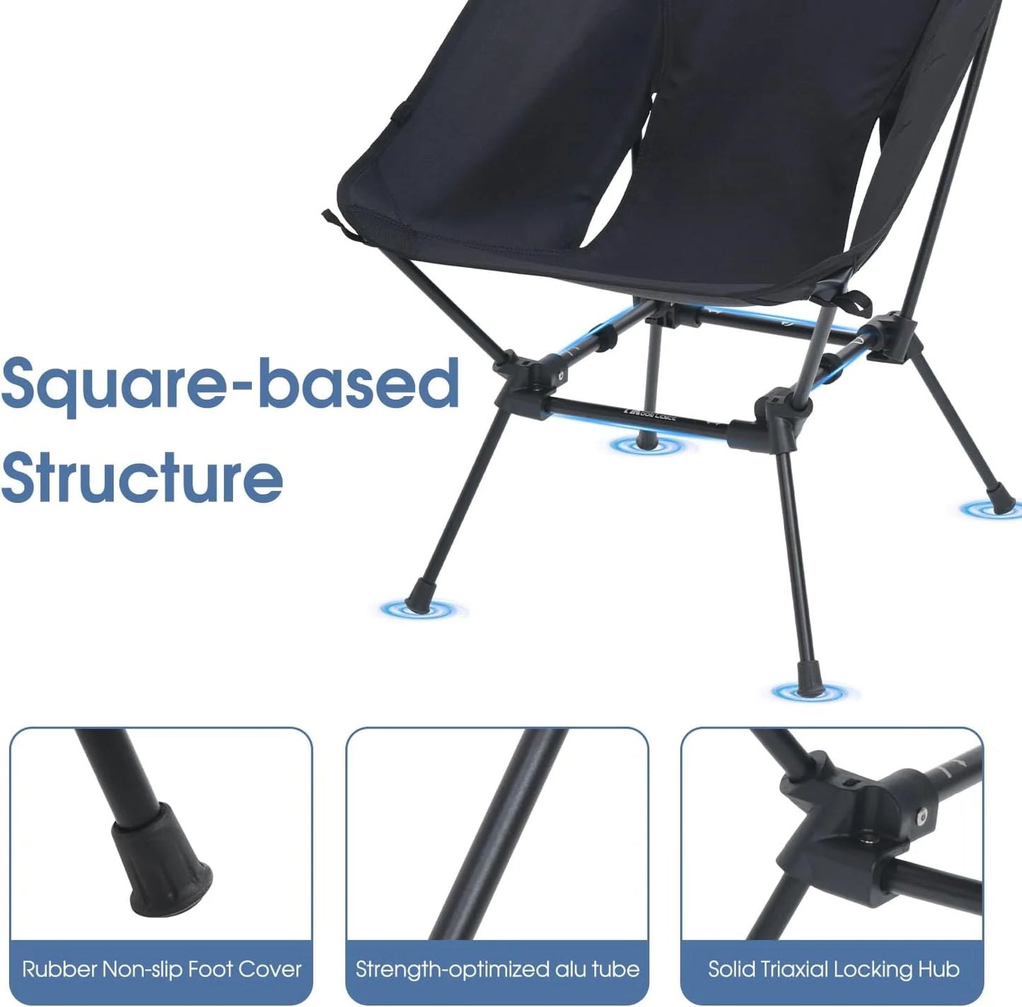 Portable Camping Chair Plus Folding Chair for Backpacking and Hiking