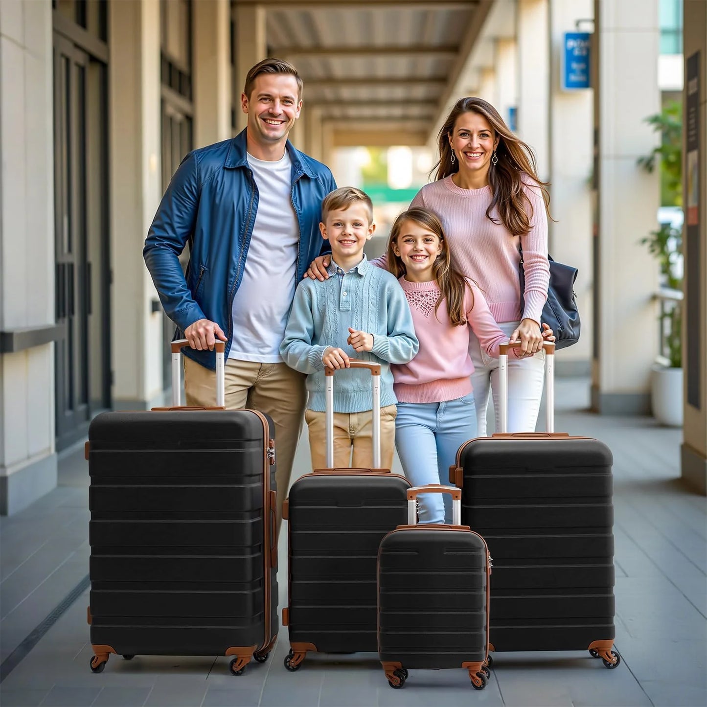 Coolife Luggage 3 Piece Set Suitcase Spinner Hardshell Lightweight TSA Lock