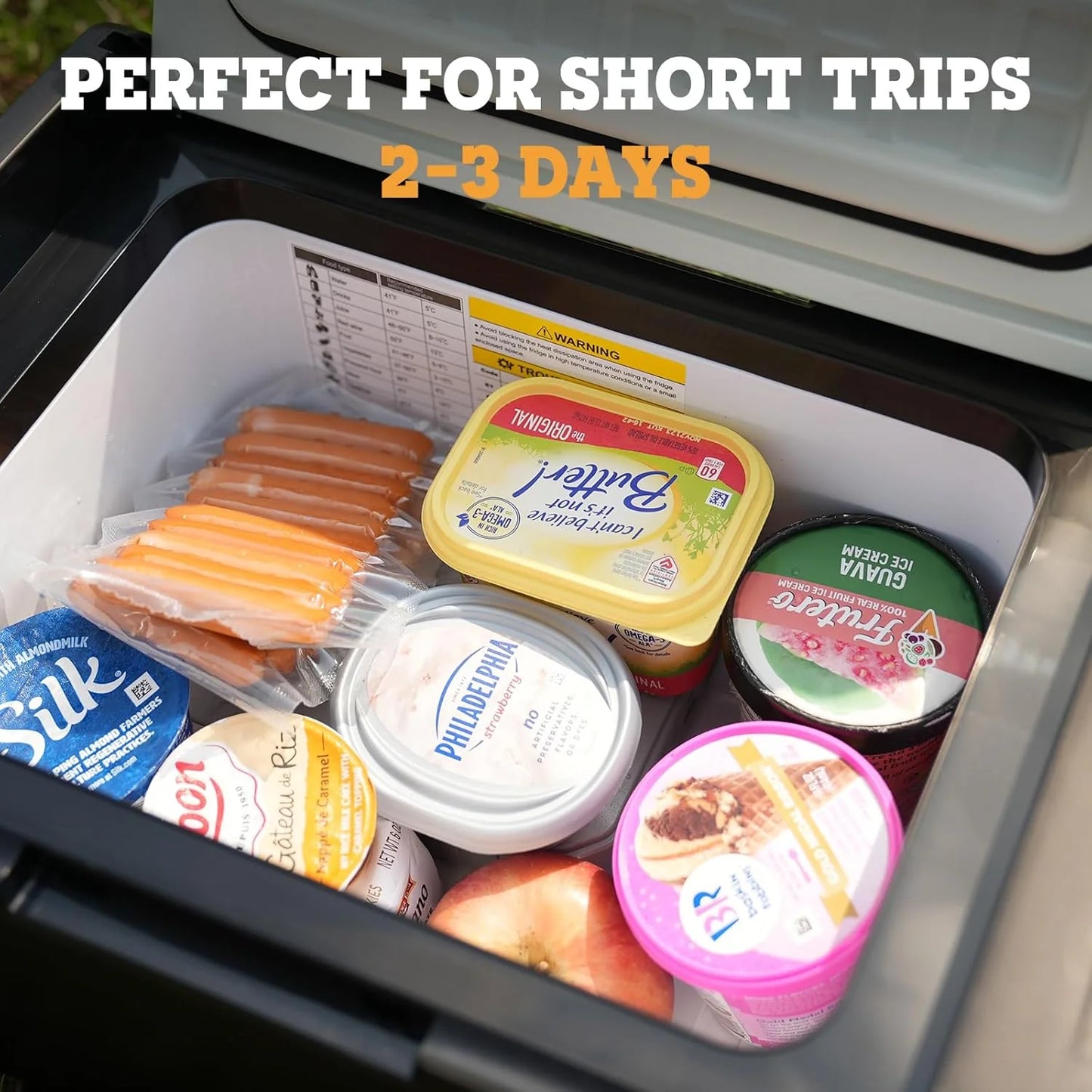 12V Refrigerator 21 Quart Portable Freezer 50 Hours Keep Cool,Electric Cooler for Vehicles Car Refrigerator 12V Portable Fridge for Car Camping Truck Van RV SUV Road Trip Travel RF20