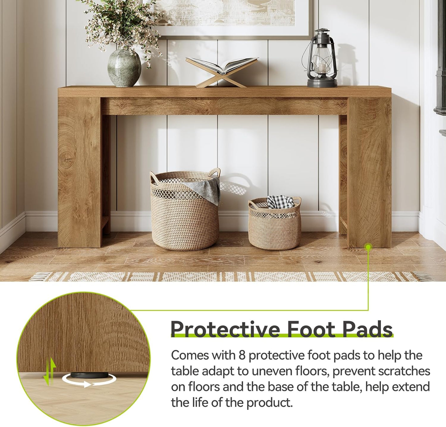 70.9-Inch Long Console Table Narrow Sofa Table Behind The Couch