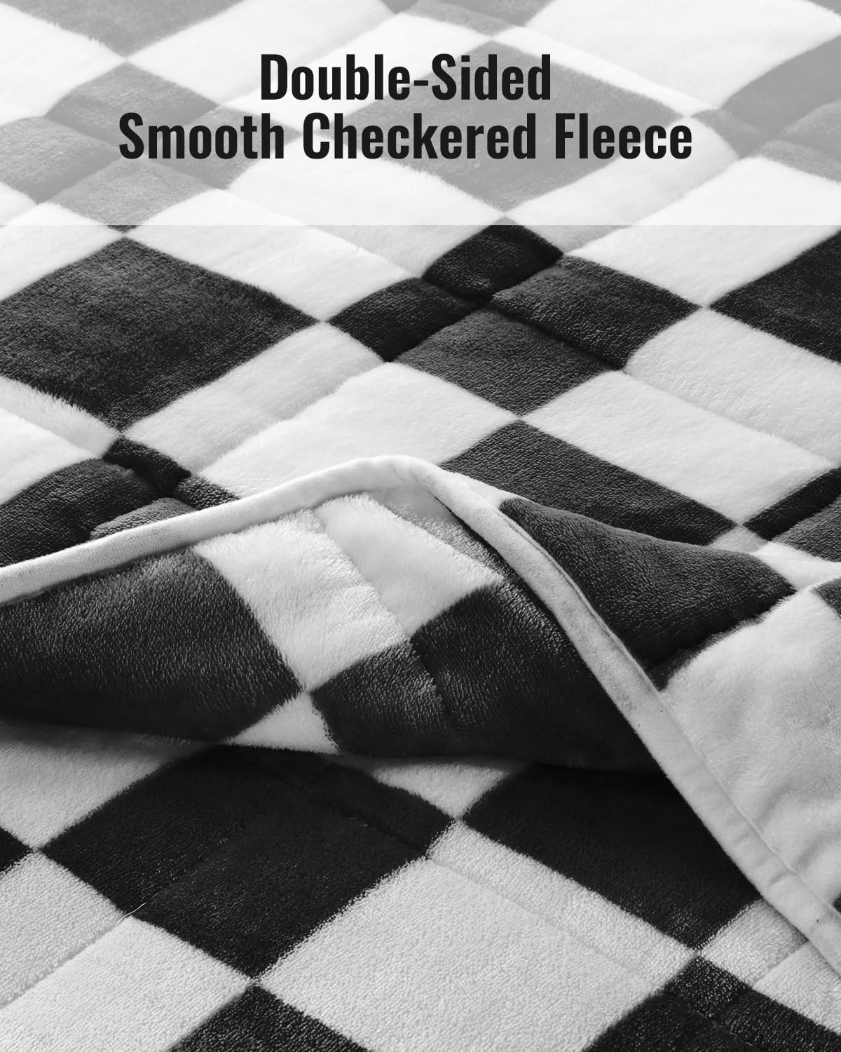Weighted Blanket Queen Size 15lbs 60x80 inches with Soft Plush Fleece