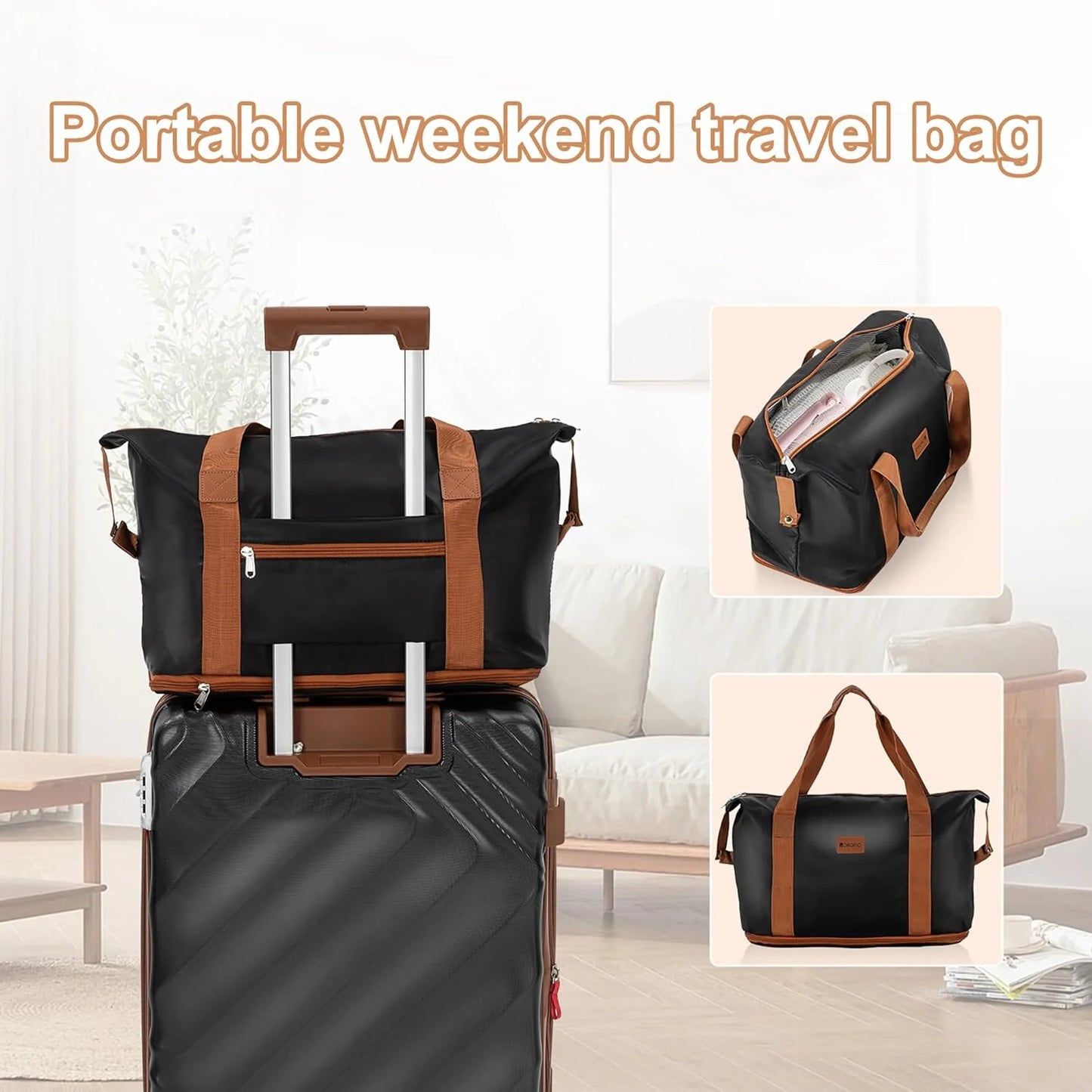 5 piece luggage set expandable suitcase 22x14x9 aviation certified durable waterproof travel set