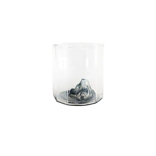 Elegant Gray Glass Coffee Cup for Daily Use