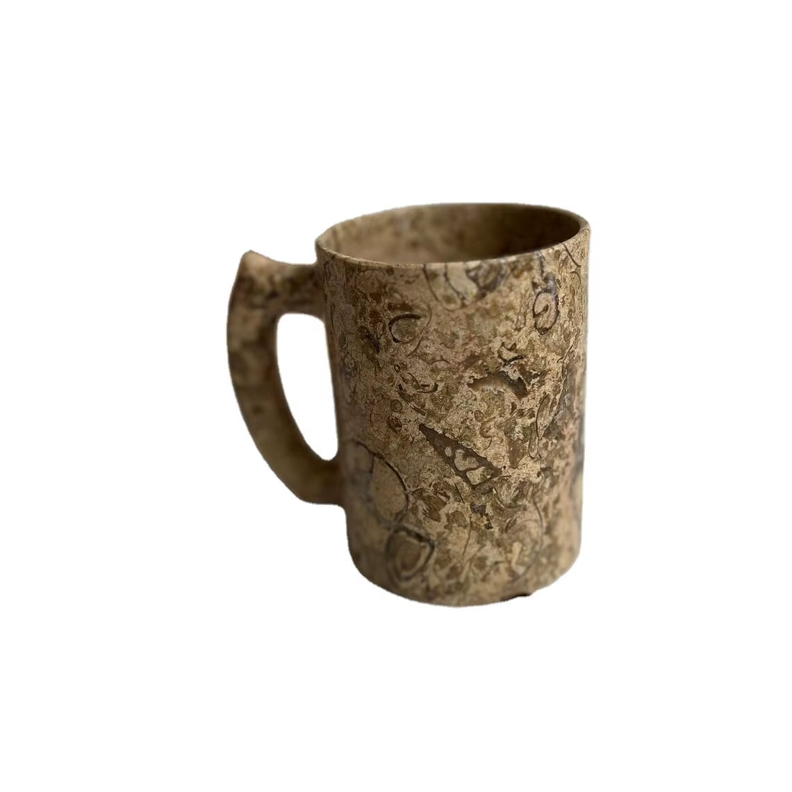 Polished Brown Marble Agate Mug Unique Handmade Stone Cup