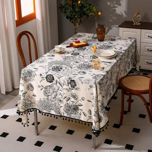Modern Printed Round Tablecloth for Home Wedding or Hotel Decor