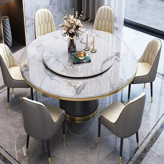 Modern Luxury Round Dining Table Set with High Quality Chairs