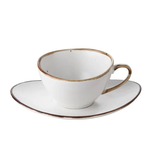 Stylish Ceramic Cup and Saucer Set for Coffee or Tea
