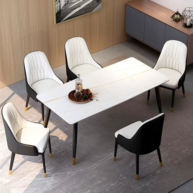 Nordic Style Marble Dining Set for Family Dining and Small Spaces