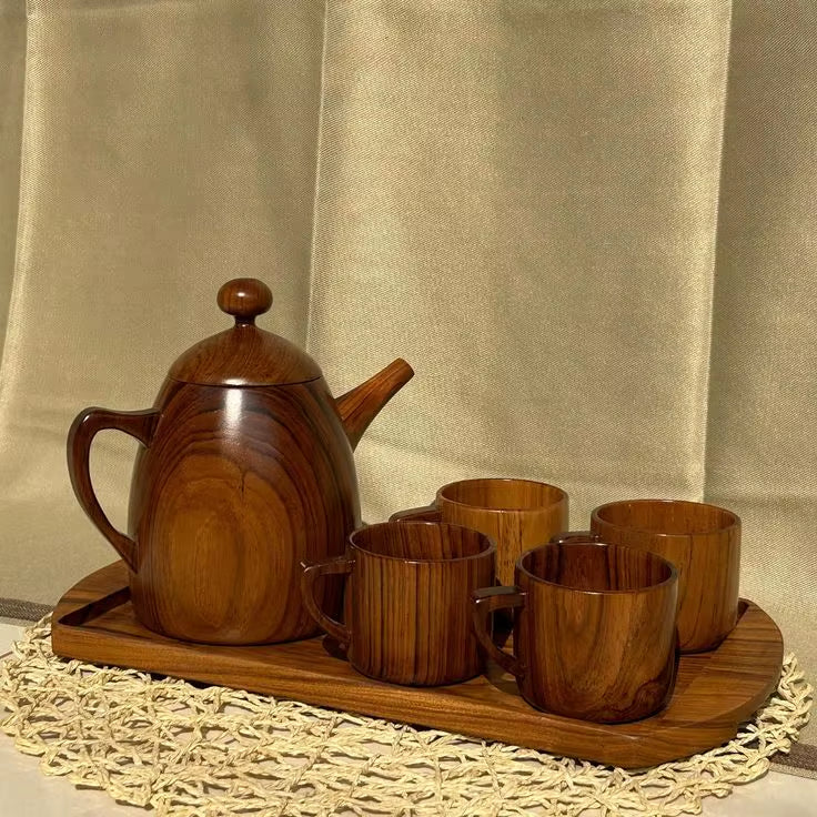 Rustic Wooden Espresso Mug Compact Size Eco Design