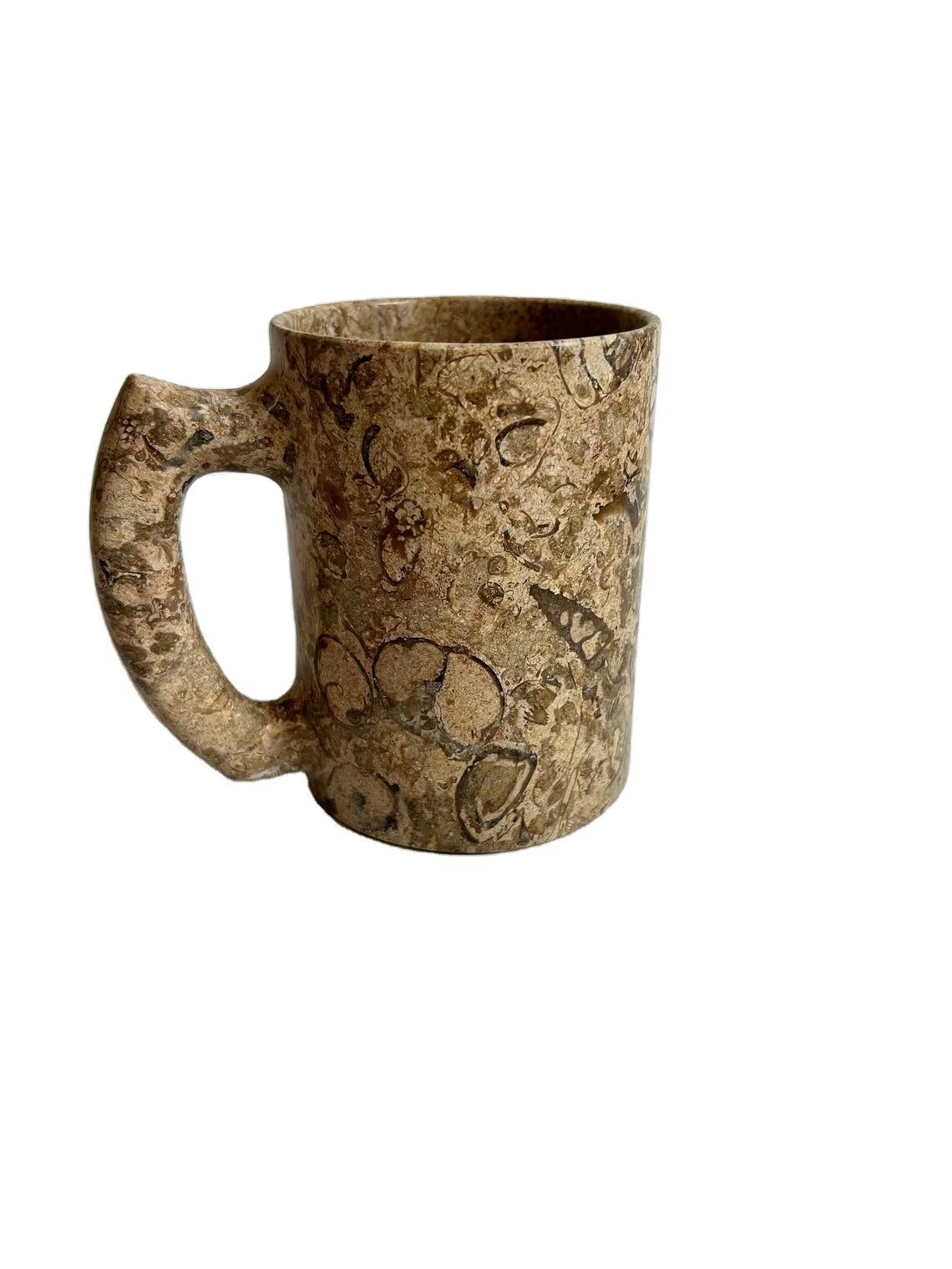 Polished Brown Marble Agate Mug Unique Handmade Stone Cup