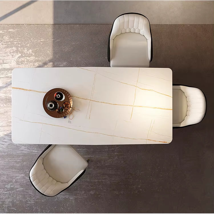 Nordic Style Marble Dining Set for Family Dining and Small Spaces