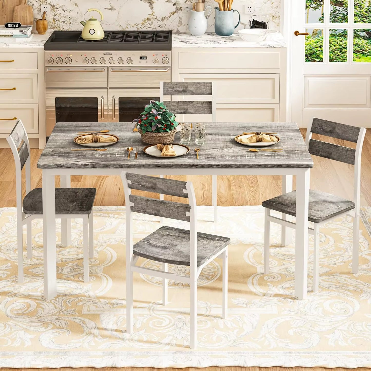 Classic Wood Dining Set for Apartment Living or Modern Homes
