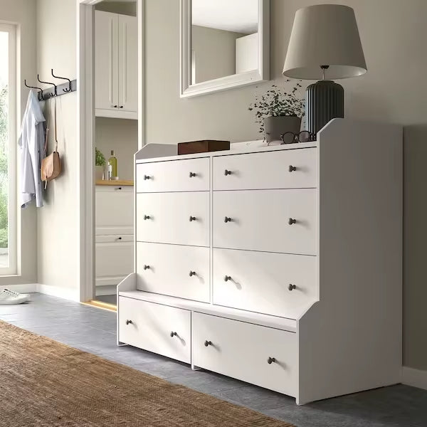 Multi-Functional White Wooden Bedroom Drawer Chest Furniture