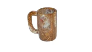 Polished Brown Marble Agate Mug Unique Handmade Stone Cup