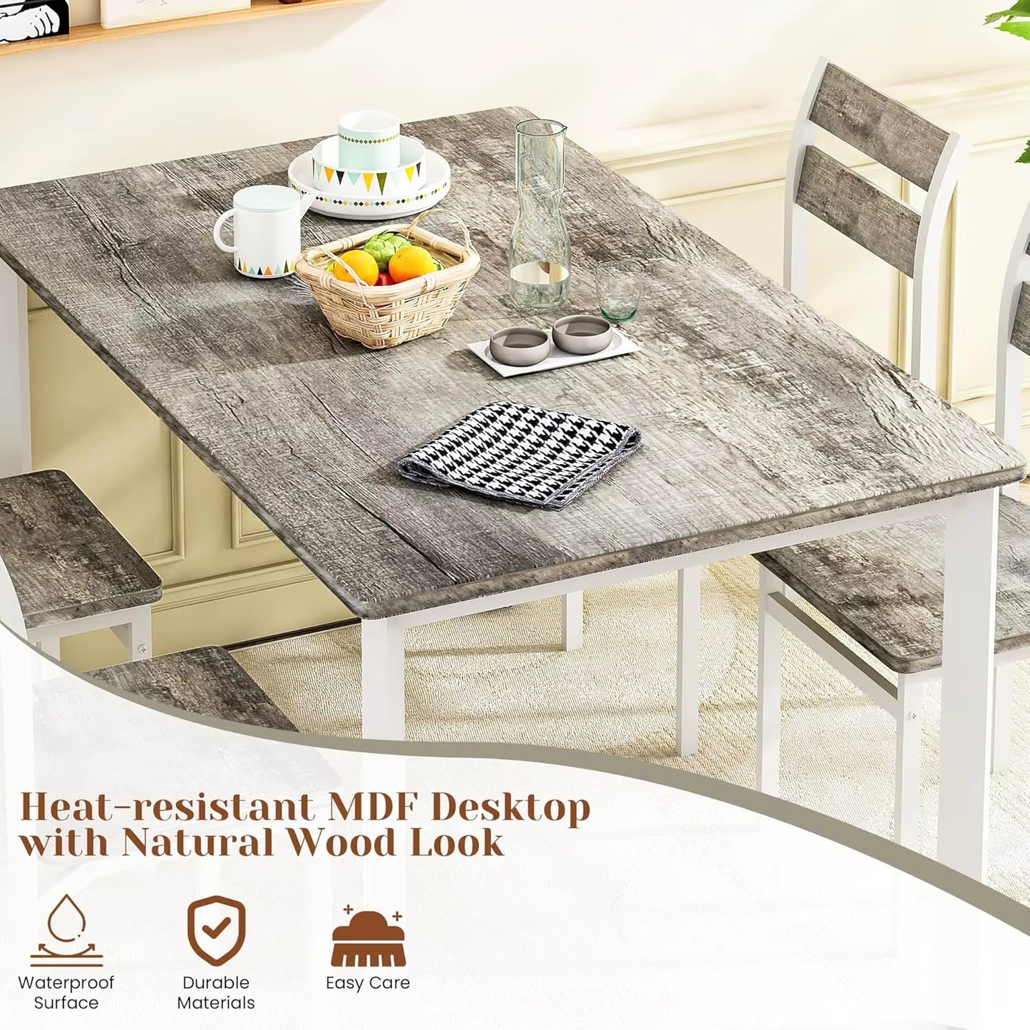 Classic Wood Dining Set for Apartment Living or Modern Homes