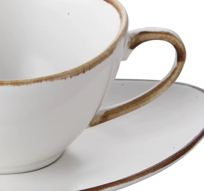 Stylish Ceramic Cup and Saucer Set for Coffee or Tea