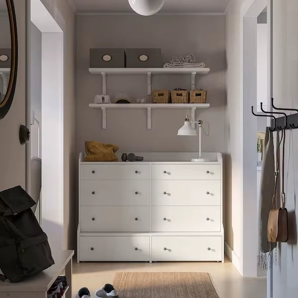 Multi-Functional White Wooden Bedroom Drawer Chest Furniture