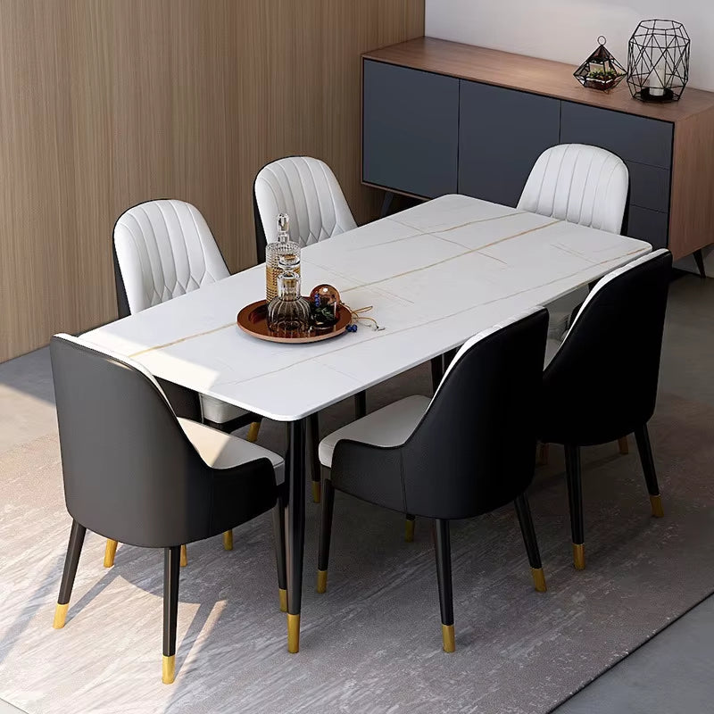 Nordic Style Marble Dining Set for Family Dining and Small Spaces