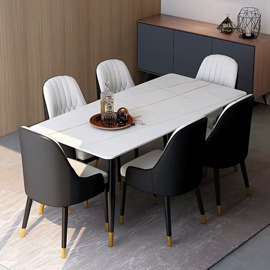 Nordic Style Marble Dining Set for Family Dining and Small Spaces