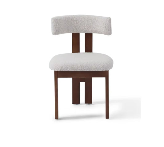 Luxury Nordic Upholstered Dining Chair with Solid Wood Frame