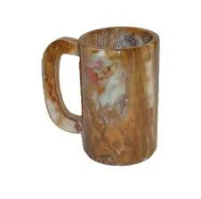 Polished Brown Marble Agate Mug Unique Handmade Stone Cup