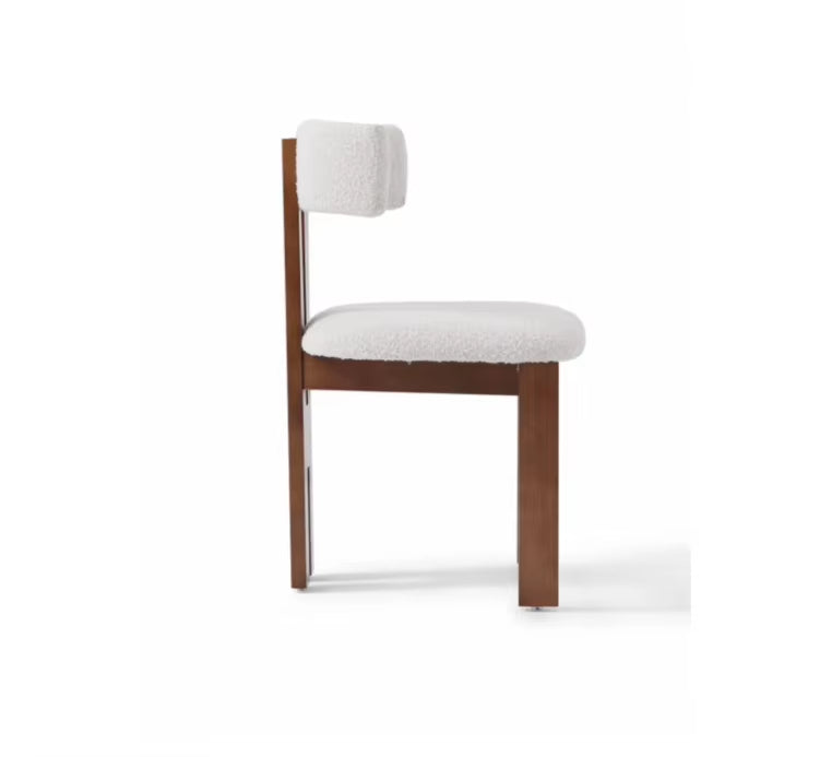Luxury Nordic Upholstered Dining Chair with Solid Wood Frame