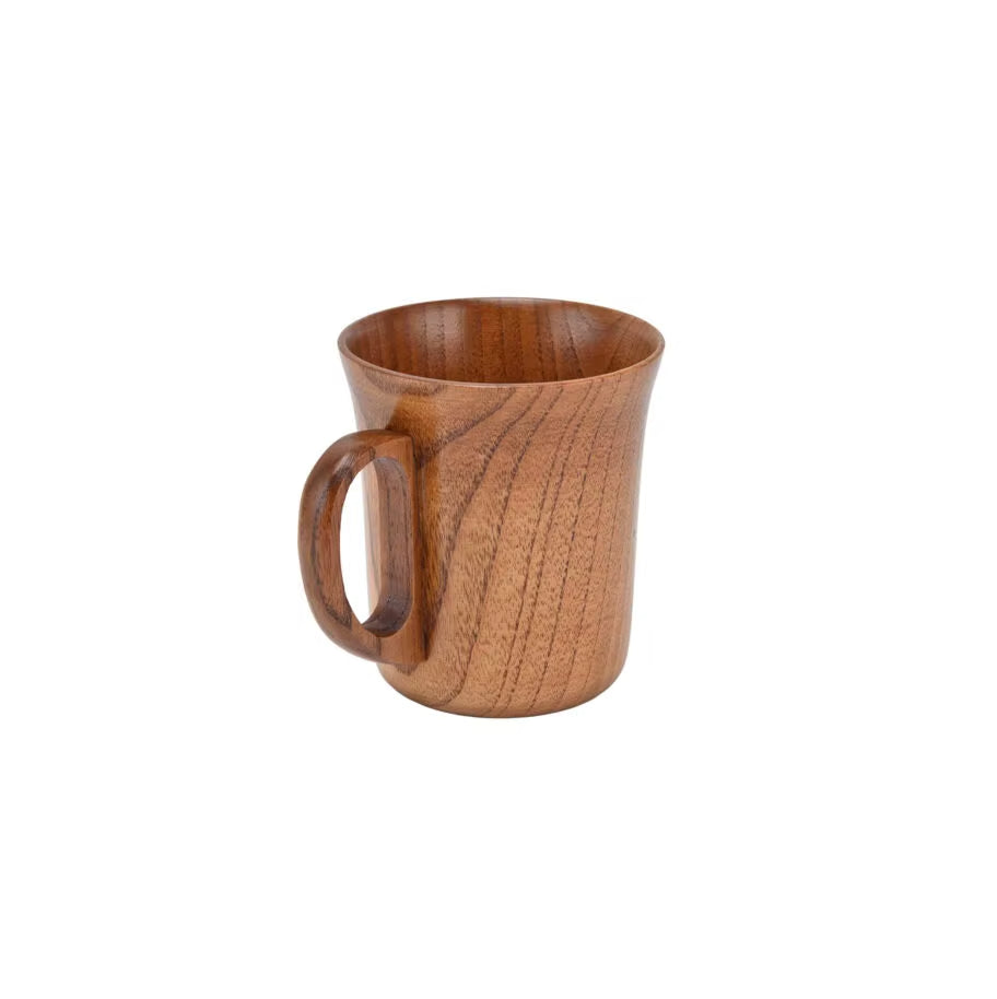 Handcrafted Oak Wood and Stainless Steel Beer Mug for Eco Style Drinking