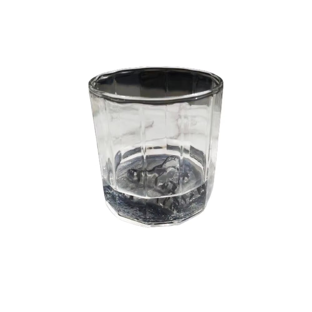 Elegant Gray Glass Coffee Cup for Daily Use